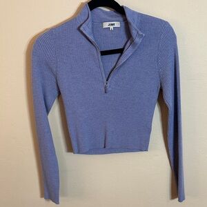 Women's Lavender Ribbed Crop Top